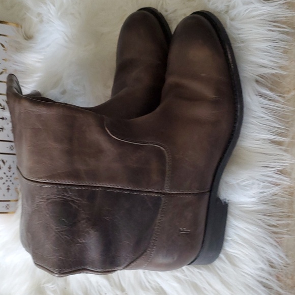 Frye Melissa button 2 pullon brown riding leather boots size 8.5 - Picture 6 of 16